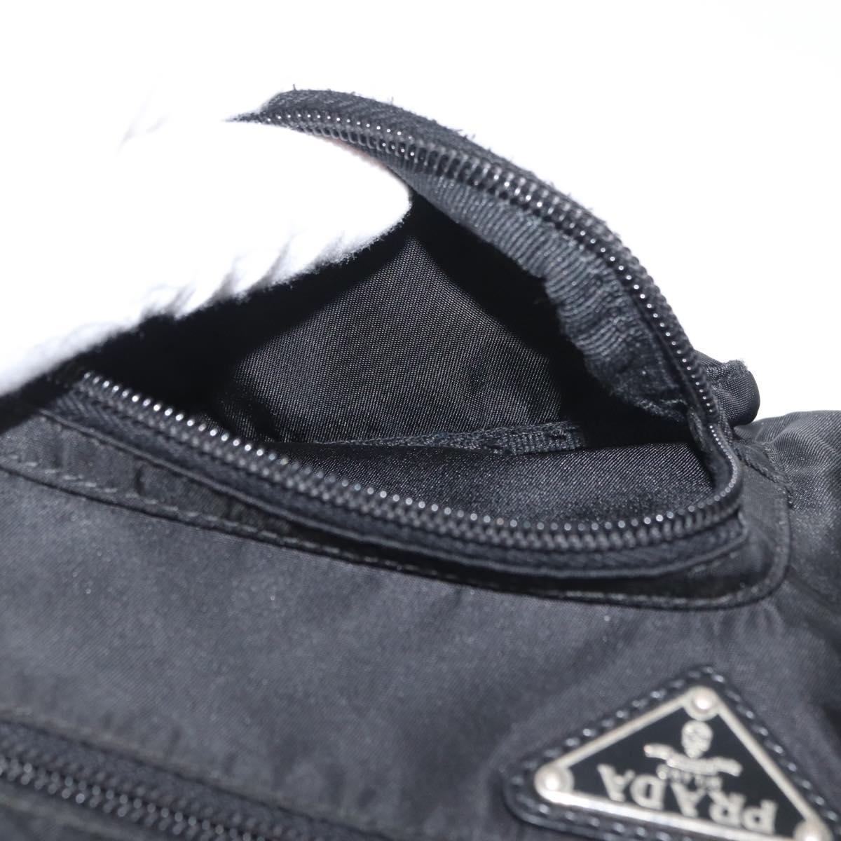 PRADA Body Bag Nylon Black Silver Auth ka4222A