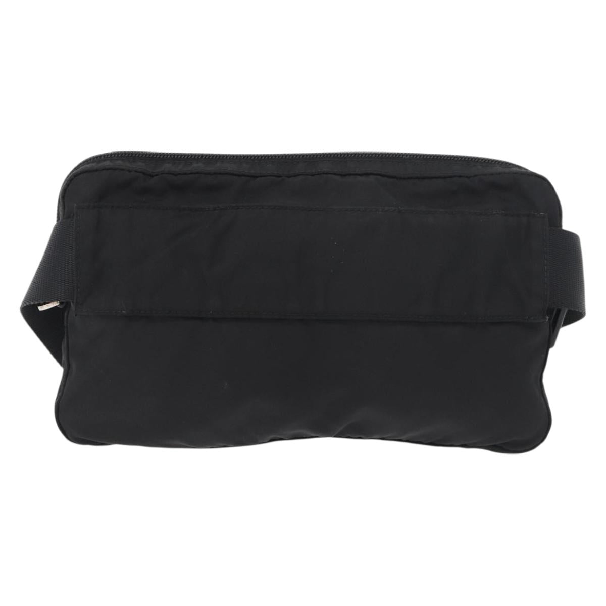 PRADA Body Bag Nylon Black Silver Auth ka4222A