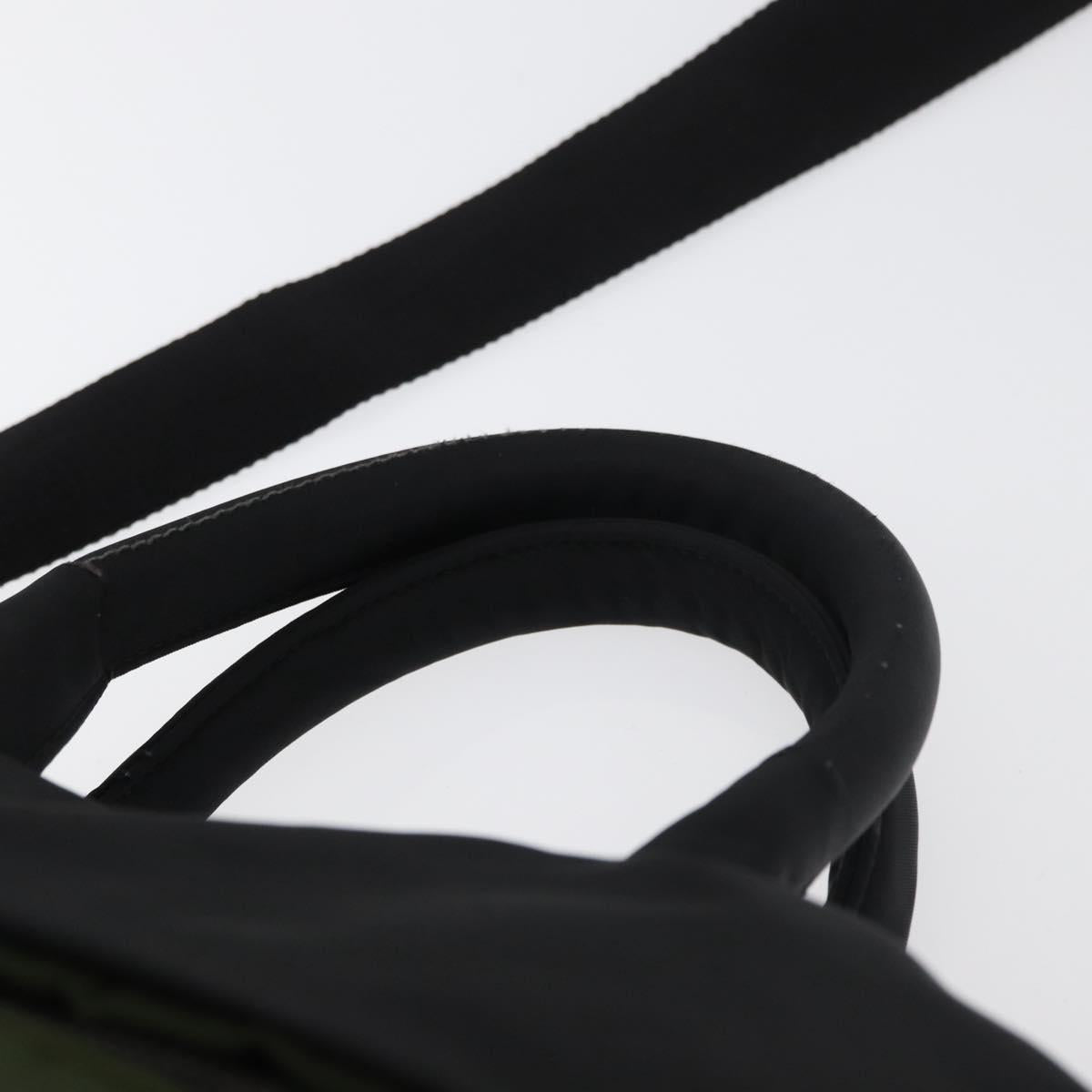 PRADA Hand Bag Nylon 2way Green Silver black Auth ka4229A