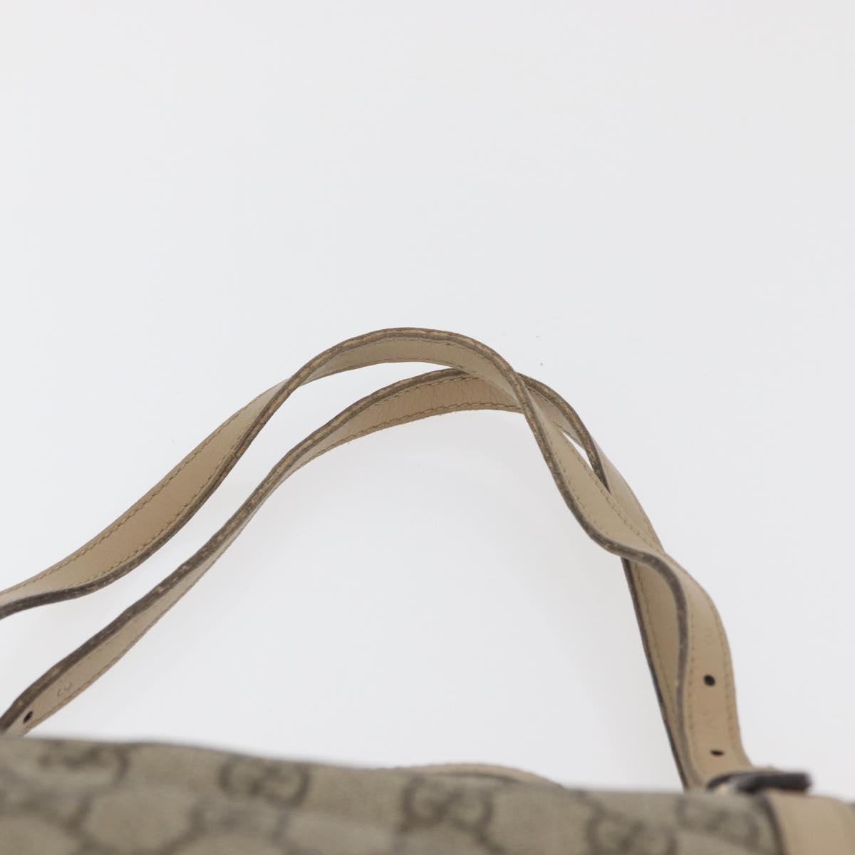 GUCCI GG Supreme Tote Bag PVC Beige Gold 309613 Auth ka4230