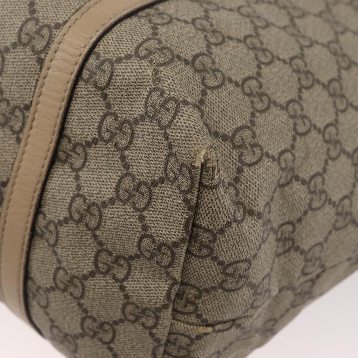 GUCCI GG Supreme Tote Bag PVC Beige Gold 309613 Auth ka4230