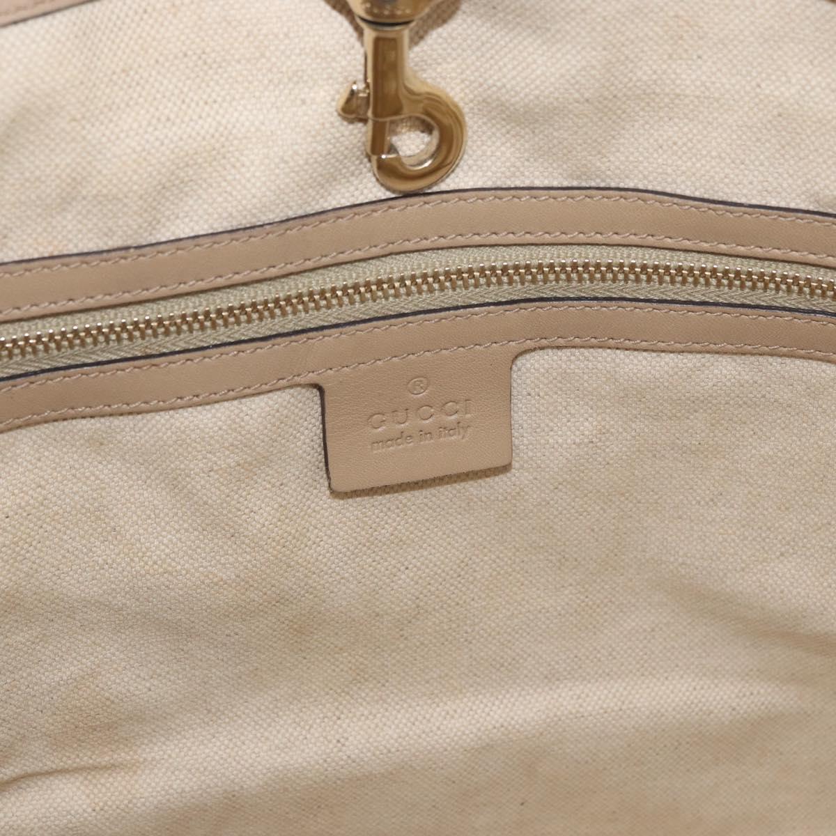 GUCCI GG Supreme Tote Bag PVC Beige Gold 309613 Auth ka4230