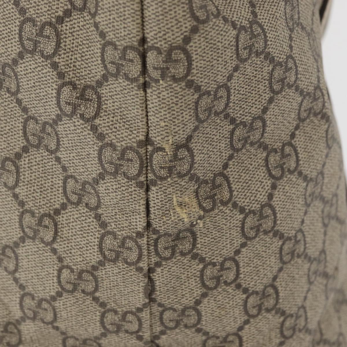 GUCCI GG Supreme Tote Bag PVC Beige Gold 309613 Auth ka4230