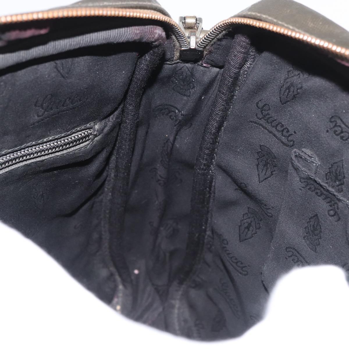 GUCCI GG Implementation Shoulder Bag PVC Bronze Silver 201448 Auth ka4233