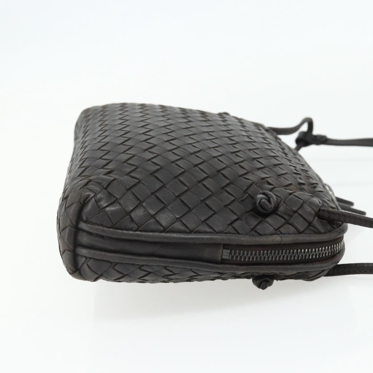 BOTTEGA VENETA INTRECCIATO Shoulder Bag Leather Brown Auth ka4234A