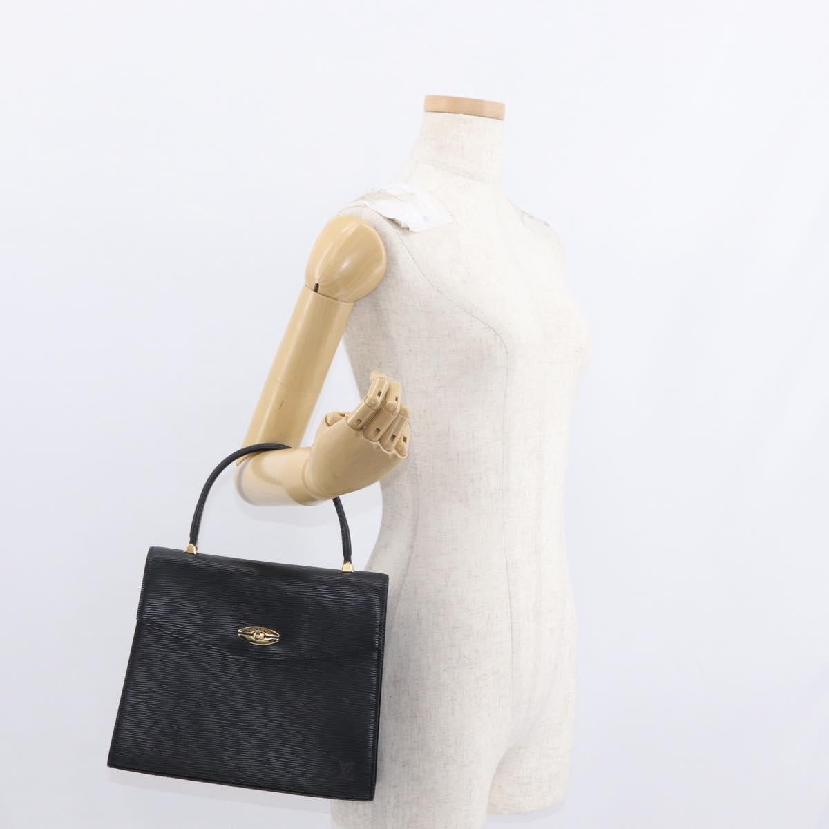 LOUIS VUITTON Epi Malesherbes Hand Bag Black M52372 LV Auth ka424