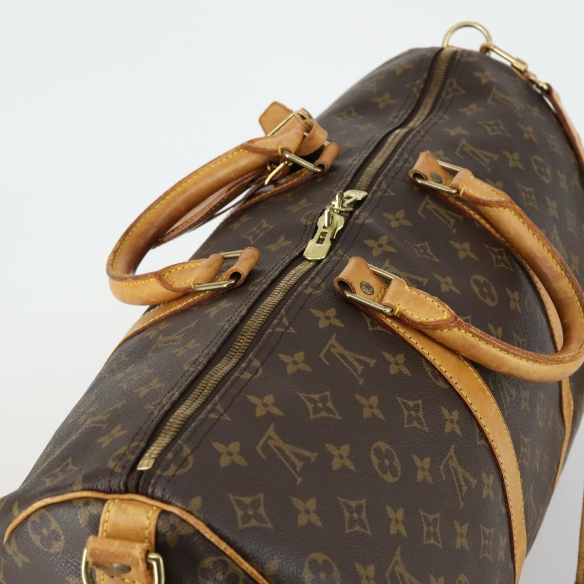 LOUIS VUITTON Monogram Keepall Bandouliere 50 Boston Bag M41416 LV Auth ka425