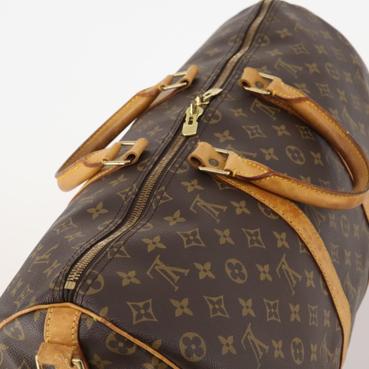 LOUIS VUITTON Monogram Keepall Bandouliere 50 Boston Bag M41416 LV Auth ka4258