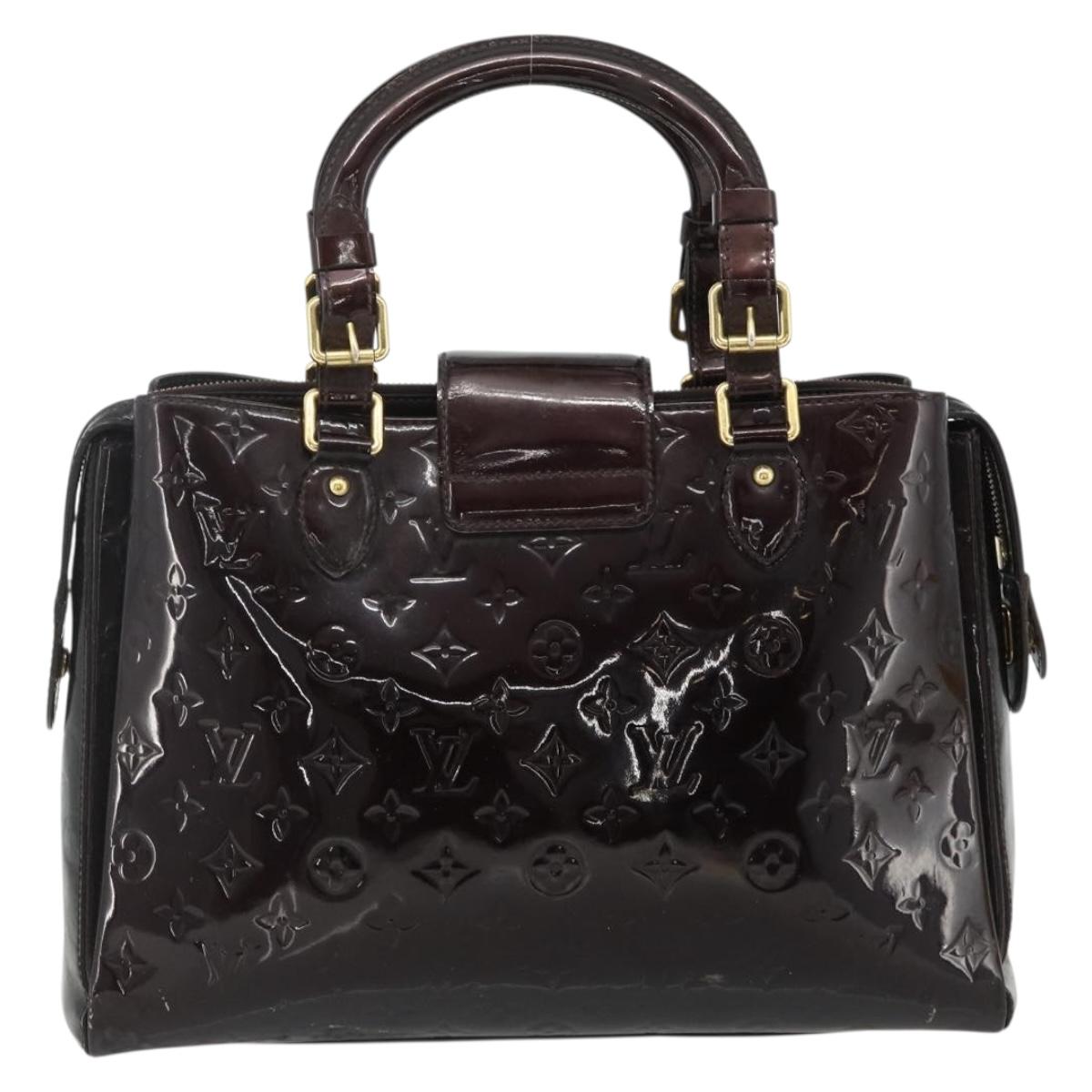 LOUIS VUITTON Monogram Vernis Melrose Avenue Bag Amarante M93757 LV Auth ka4259