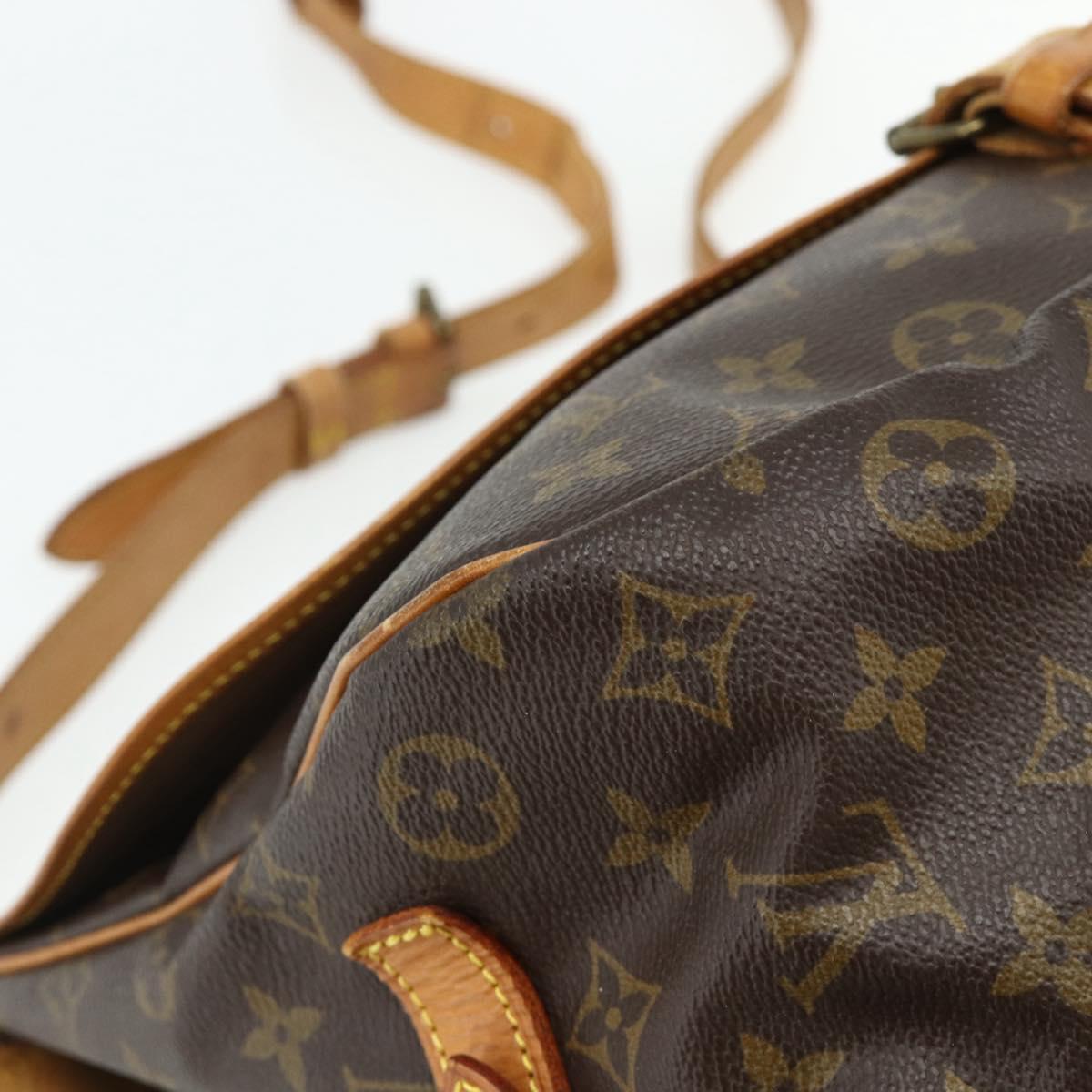 LOUIS VUITTON Monogram Saumur 35 Shoulder Bag M42254 LV Auth ka4266