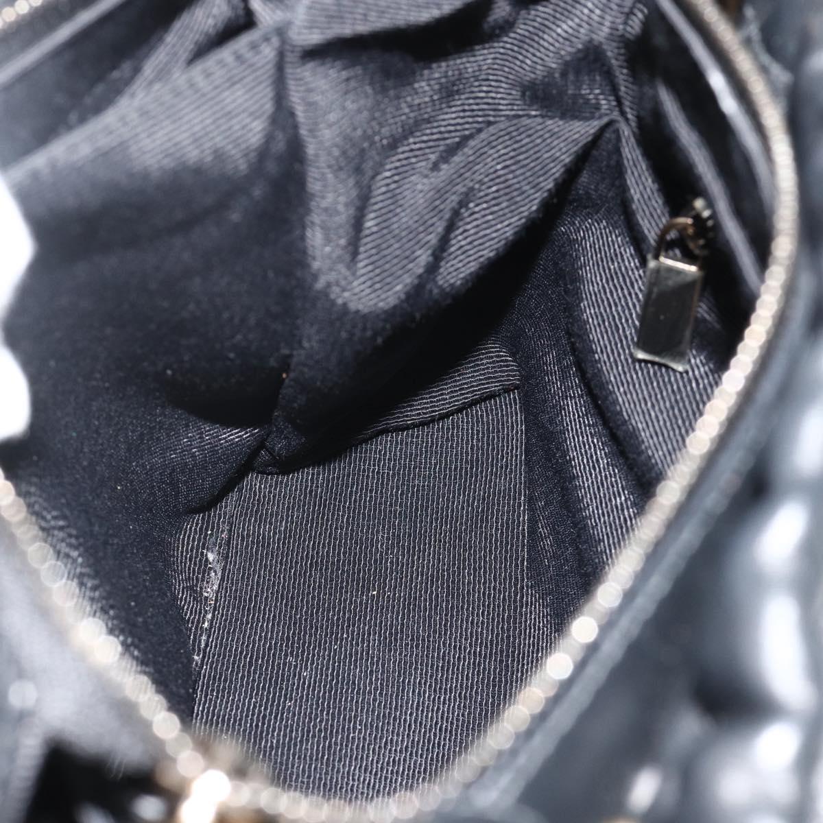 Salvatore Ferragamo Vala Hand Bag Leather 2way Black Gold Auth ka4273A
