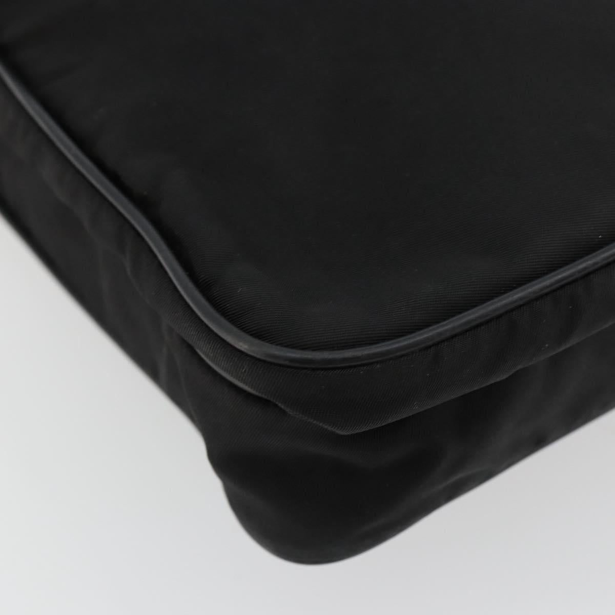PRADA Shoulder Bag Nylon Black Silver Auth ka4274