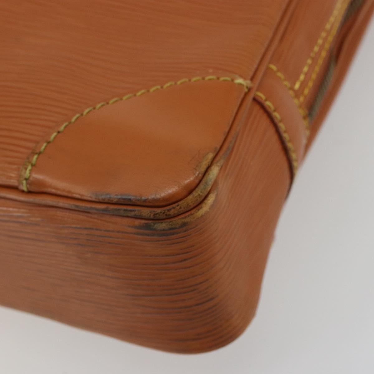 LOUIS VUITTON Epi Porte Documents Voyage Bag Zipangu Gold M54478 LV Auth ka4278