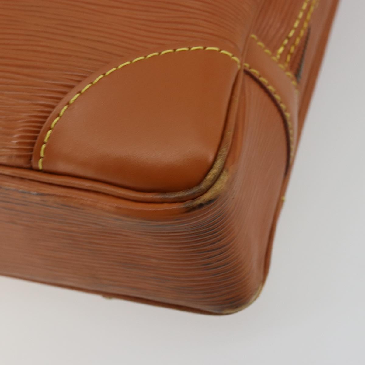 LOUIS VUITTON Epi Porte Documents Voyage Bag Zipangu Gold M54478 LV Auth ka4278