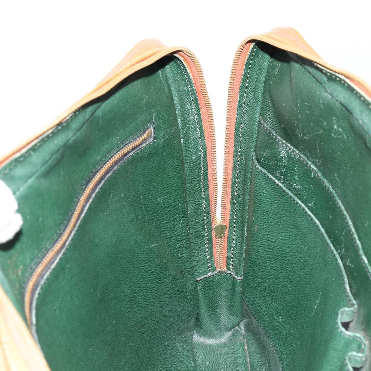LOUIS VUITTON Epi Porte Documents Voyage Bag Zipangu Gold M54478 LV Auth ka4278