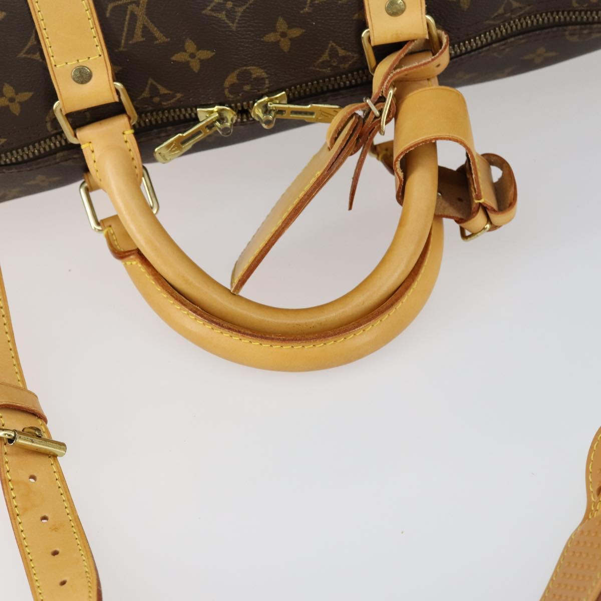 LOUIS VUITTON Monogram Keepall Bandouliere 50 Boston Bag M41416 LV Auth ka428