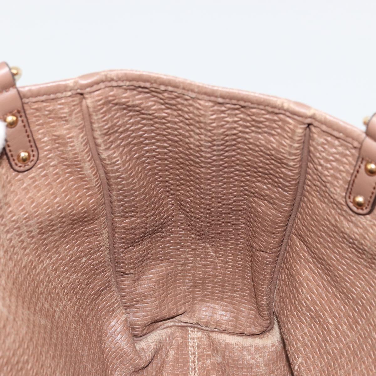 Salvatore Ferragamo Gancini Reversible Tote Bag Leather Brown Gold Auth ka4287A