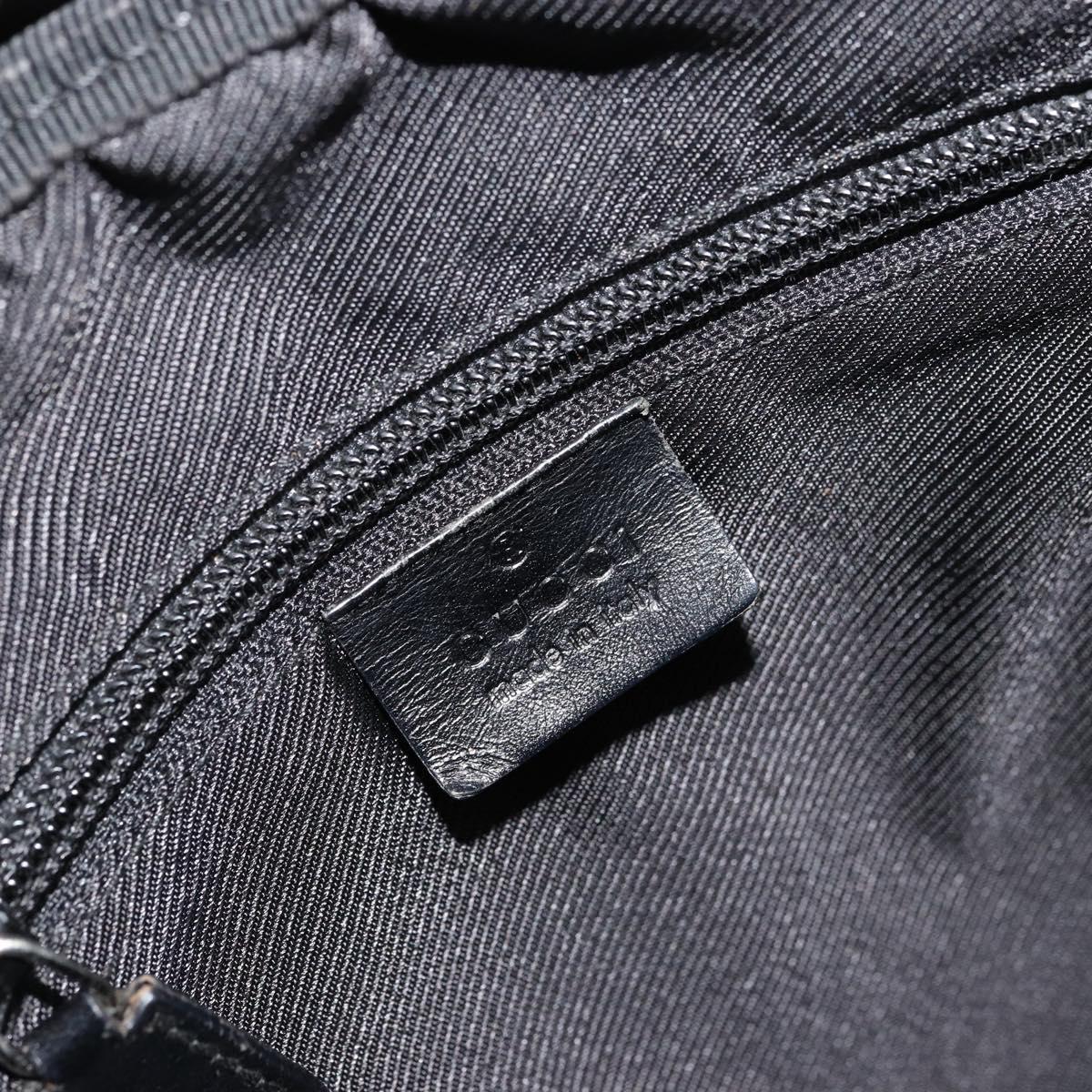 GUCCI GG Canvas Shoulder Bag Black Silver 03136 Auth ka4292