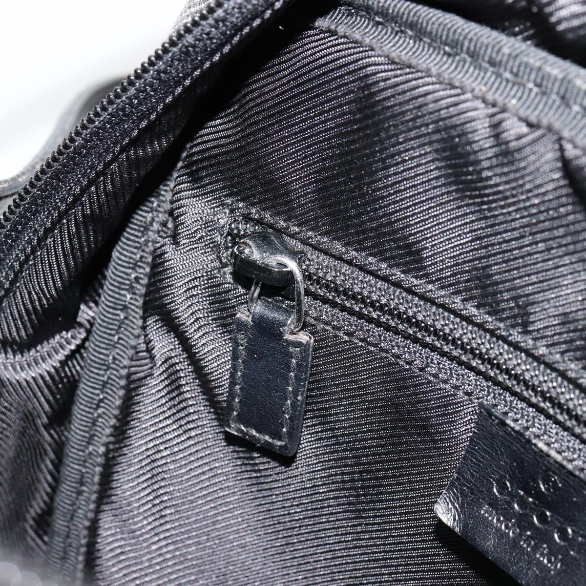 GUCCI GG Canvas Shoulder Bag Black Silver 03136 Auth ka4292