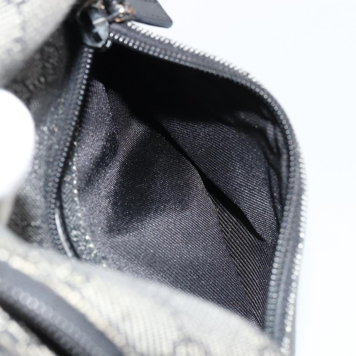 GUCCI GG Canvas Shoulder Bag Black Silver 03136 Auth ka4292