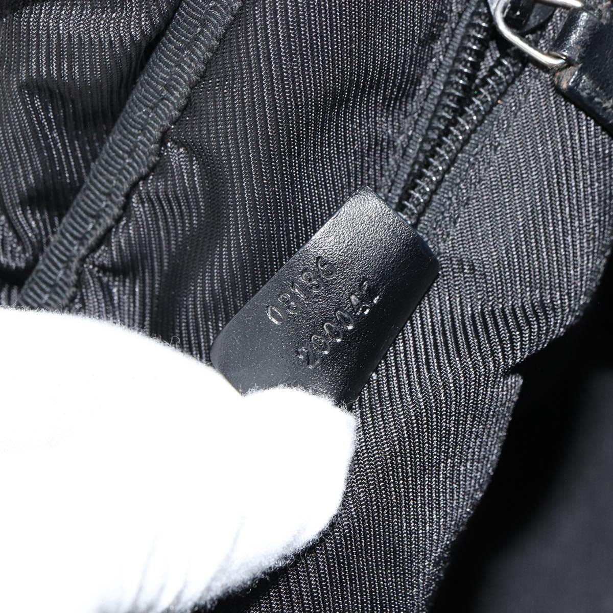GUCCI GG Canvas Shoulder Bag Black Silver 03136 Auth ka4292