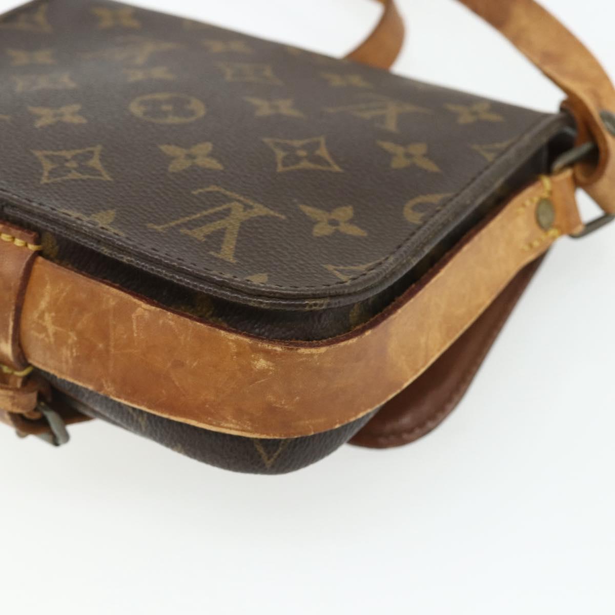 LOUIS VUITTON Monogram Cartouchiere PM Shoulder Bag M51254 LV Auth ka4293