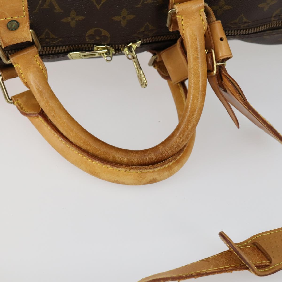 LOUIS VUITTON Monogram Keepall Bandouliere 50 Boston Bag M41416 LV Auth ka430