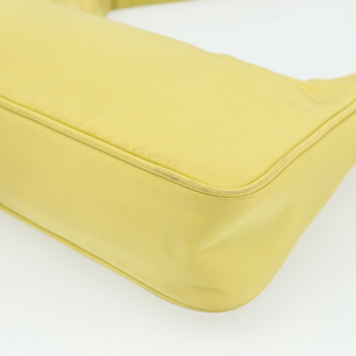 PRADA Hand Bag Nylon Yellow Yellow Auth ka4300A