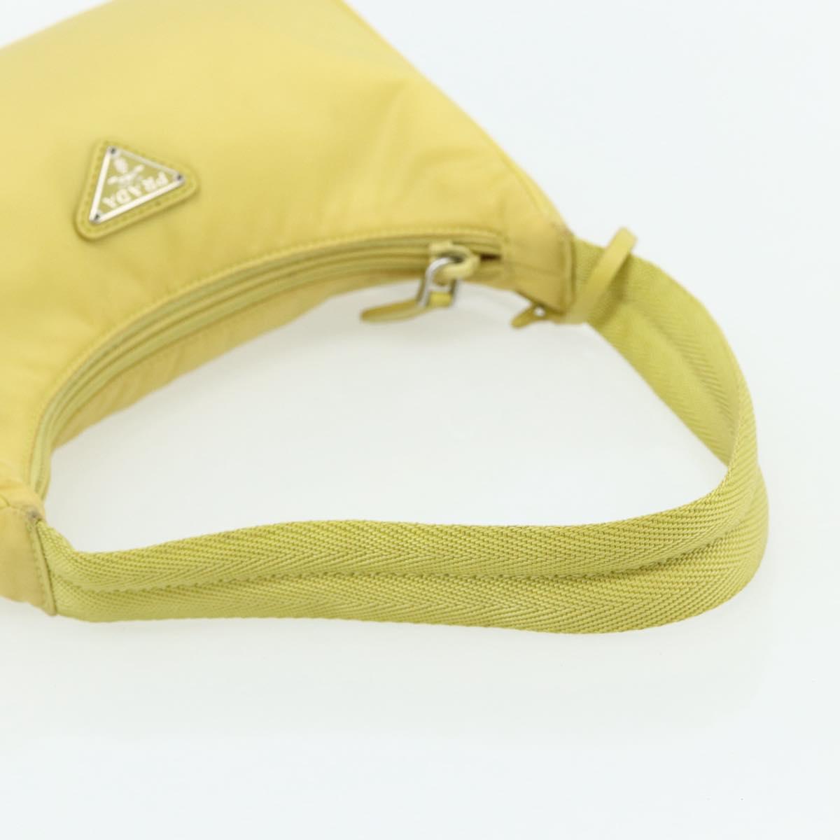 PRADA Hand Bag Nylon Yellow Yellow Auth ka4300A