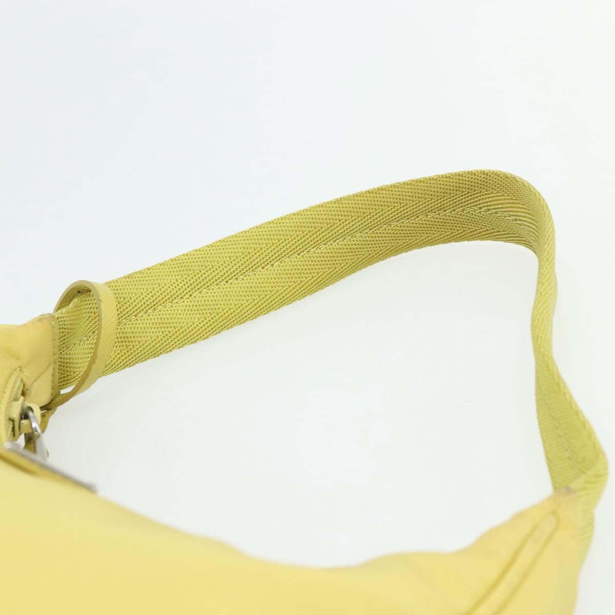 PRADA Hand Bag Nylon Yellow Yellow Auth ka4300A