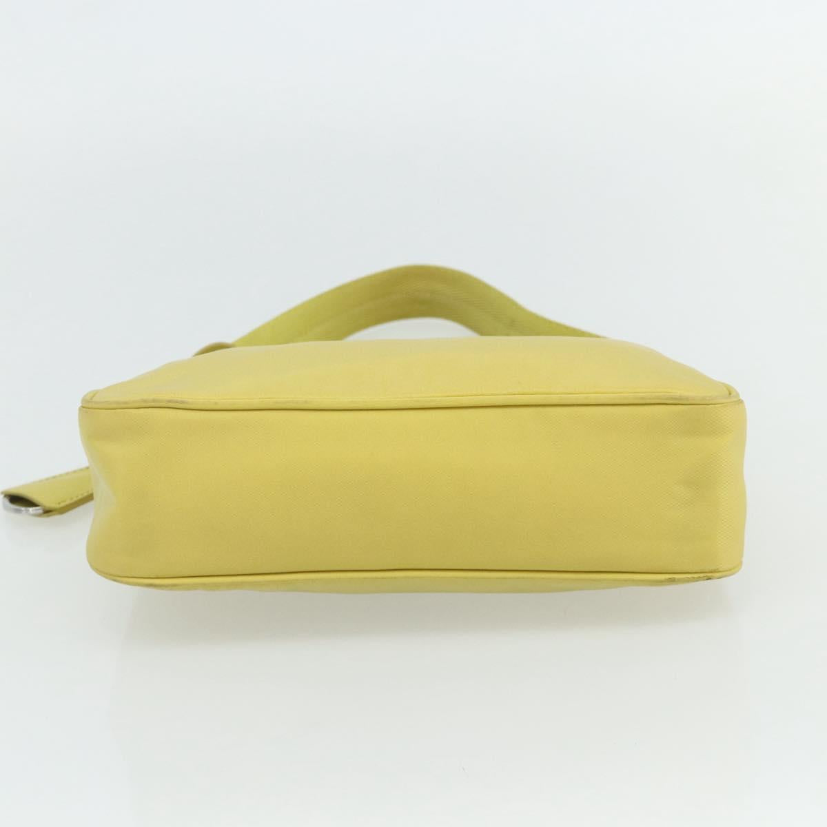 PRADA Hand Bag Nylon Yellow Yellow Auth ka4300A