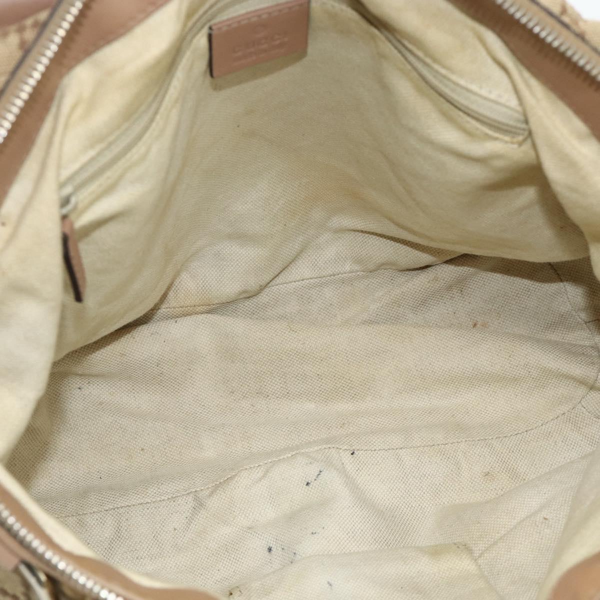 GUCCI Diamante Hand Bag Canvas 2way Beige Gold 247902 Auth ka4301
