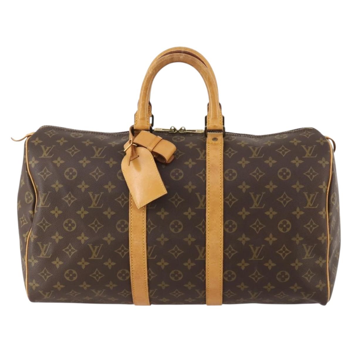 LOUIS VUITTON Monogram Keepall 45 Boston Bag M41428 LV Auth ka4305