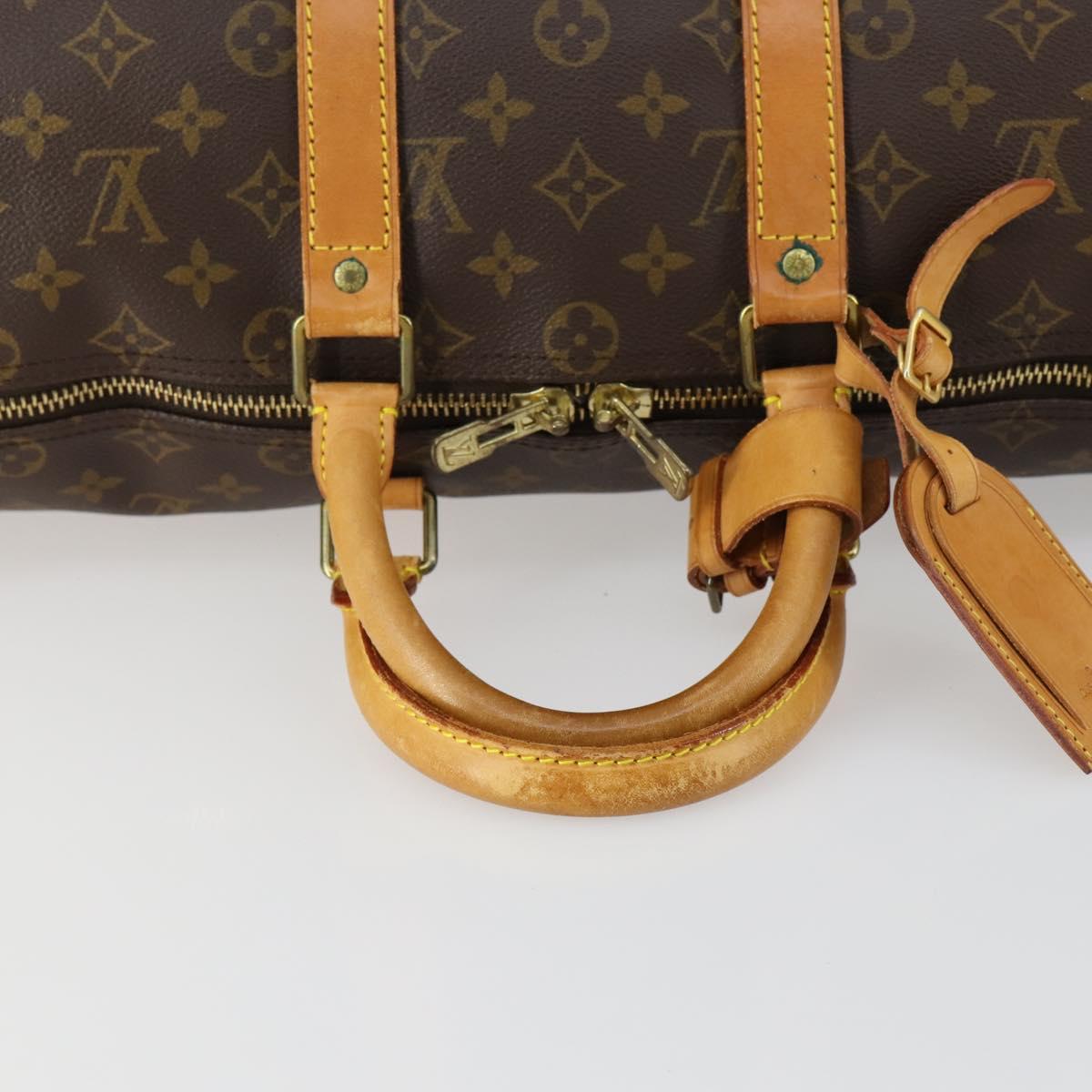LOUIS VUITTON Monogram Keepall Bandouliere 45 Boston Bag M41418 LV Auth ka431