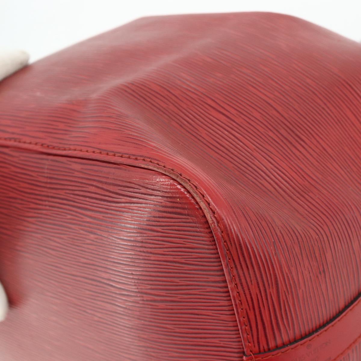 LOUIS VUITTON Epi Petit Noe Shoulder Bag Red M44107 LV Auth ka4311