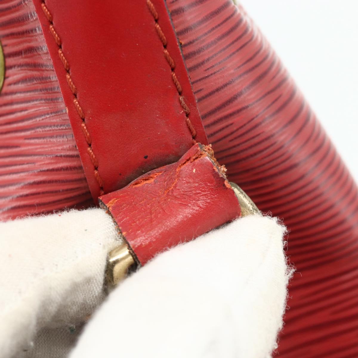 LOUIS VUITTON Epi Petit Noe Shoulder Bag Red M44107 LV Auth ka4311