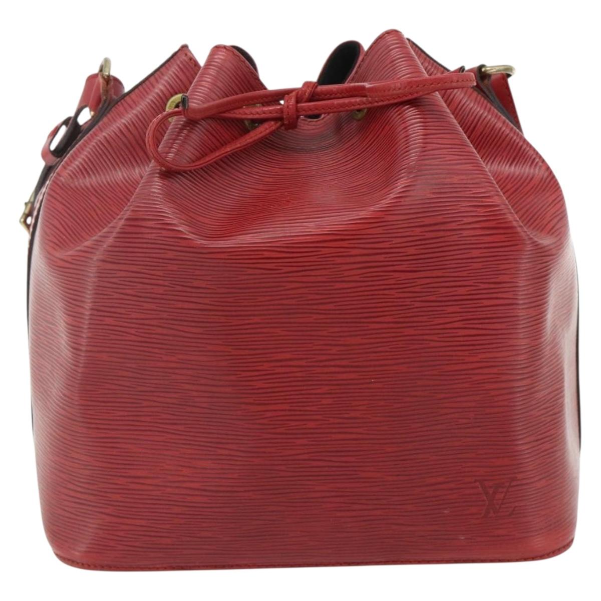 LOUIS VUITTON Epi Petit Noe Shoulder Bag Red M44107 LV Auth ka4311