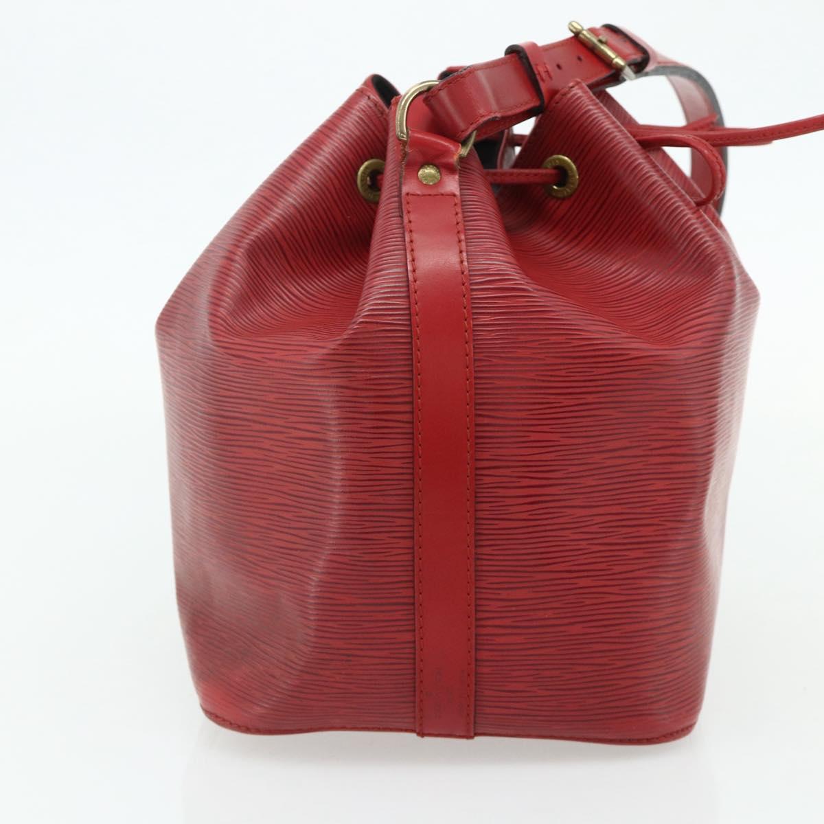 LOUIS VUITTON Epi Petit Noe Shoulder Bag Red M44107 LV Auth ka4311