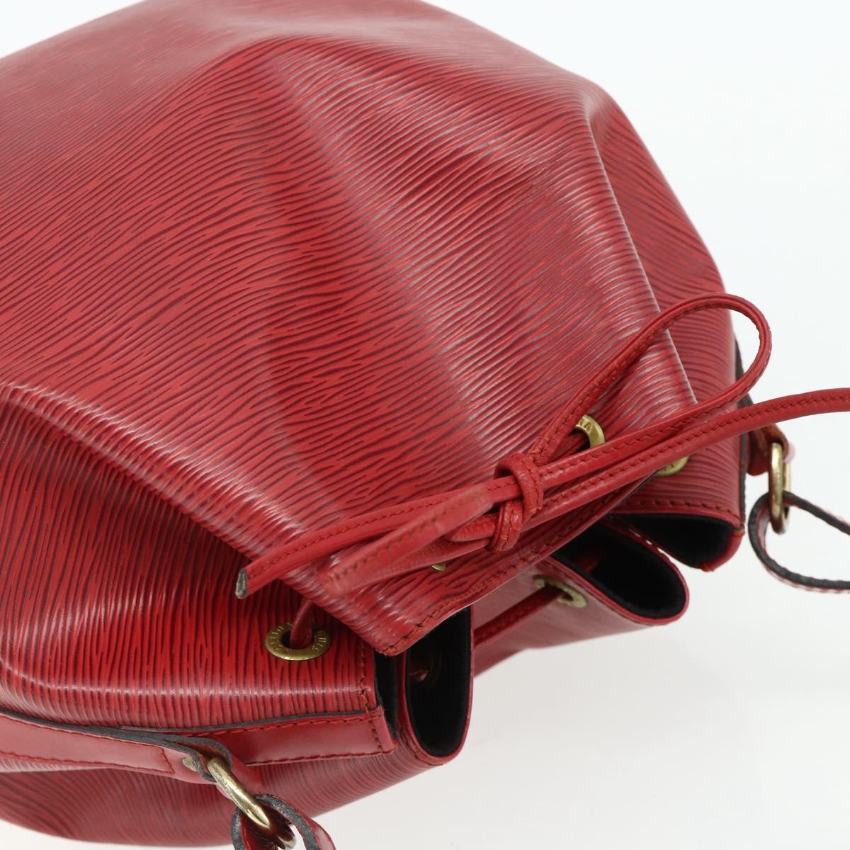 LOUIS VUITTON Epi Petit Noe Shoulder Bag Red M44107 LV Auth ka4311