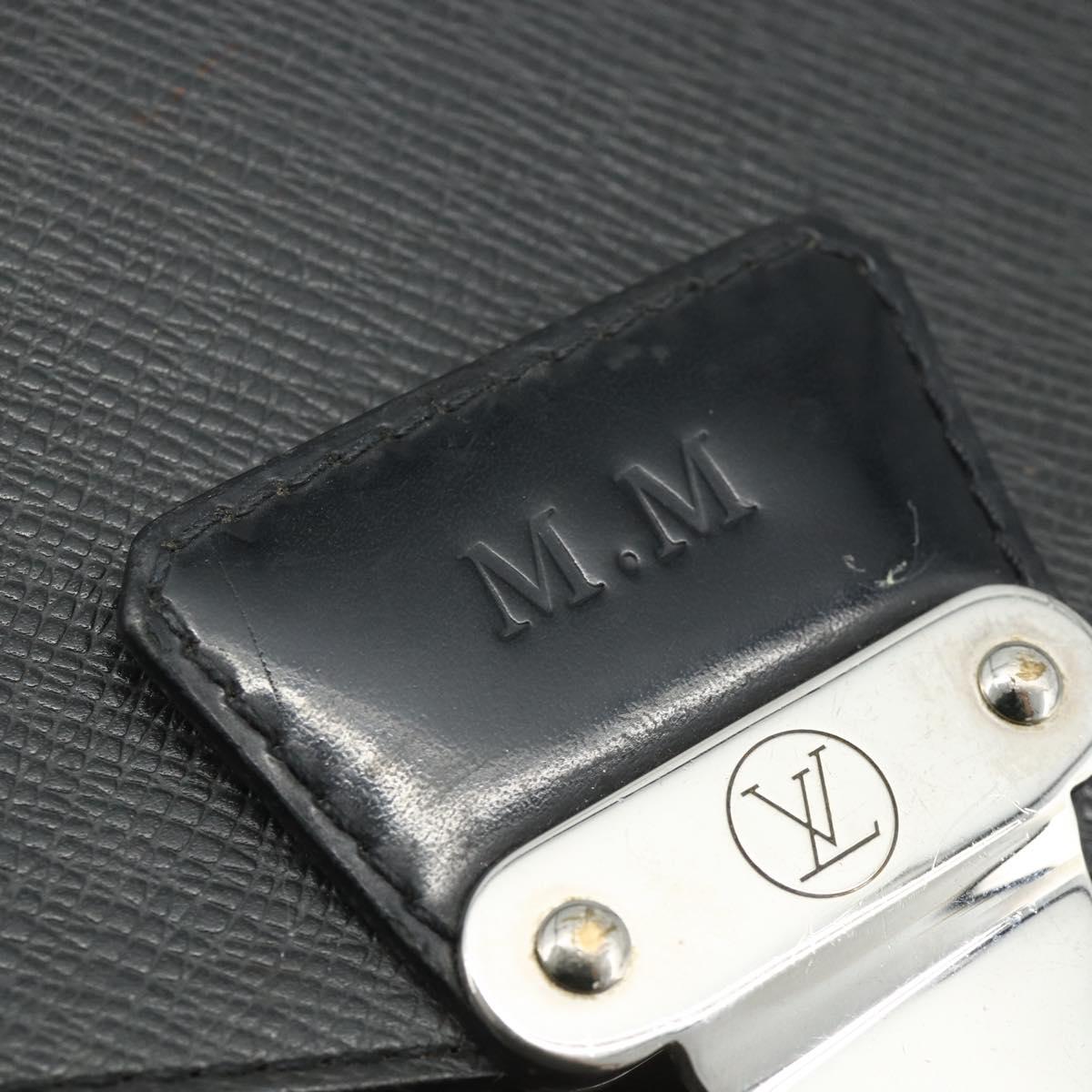 LOUIS VUITTON Taiga Monceau 28 Hand Bag SPO 2way Ardoise M32002 LV Auth ka4313