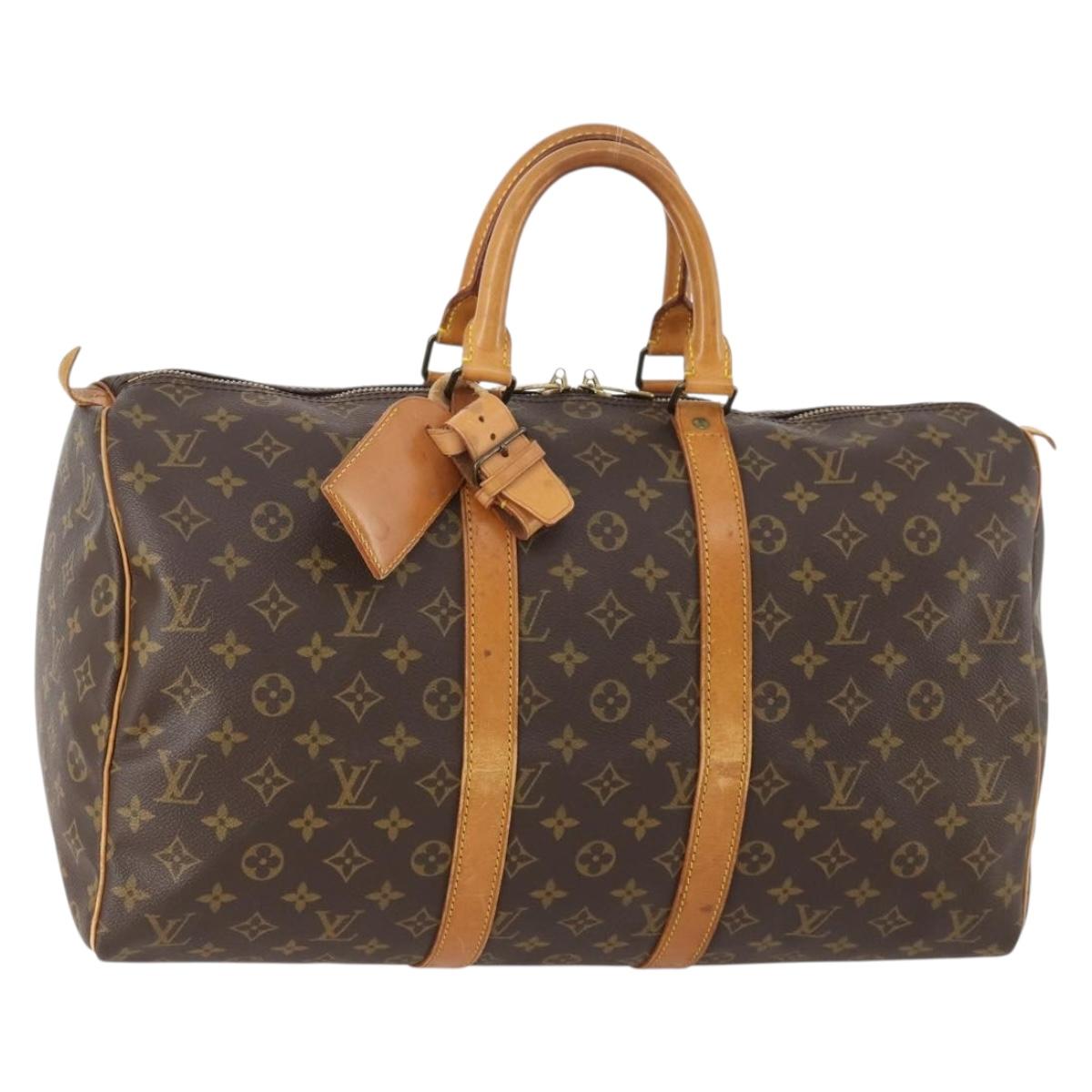 LOUIS VUITTON Monogram Keepall 45 Boston Bag M41428 LV Auth ka4320
