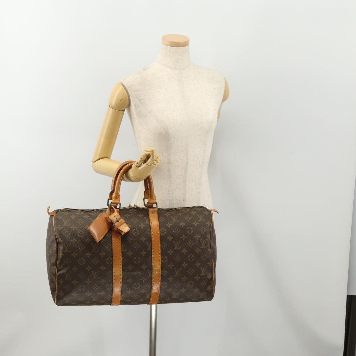 LOUIS VUITTON Monogram Keepall 45 Boston Bag M41428 LV Auth ka4320