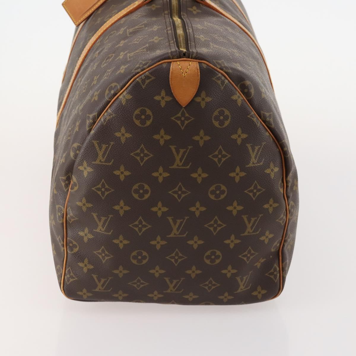 LOUIS VUITTON Monogram Keepall 55 Boston Bag M41424 LV Auth ka4321