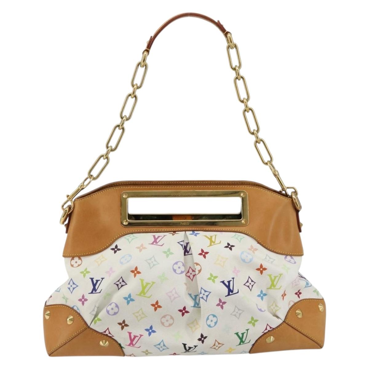 LOUIS VUITTON Monogram Multicolor Judy GM Shoulder Bag White M40253 Auth ka4325V
