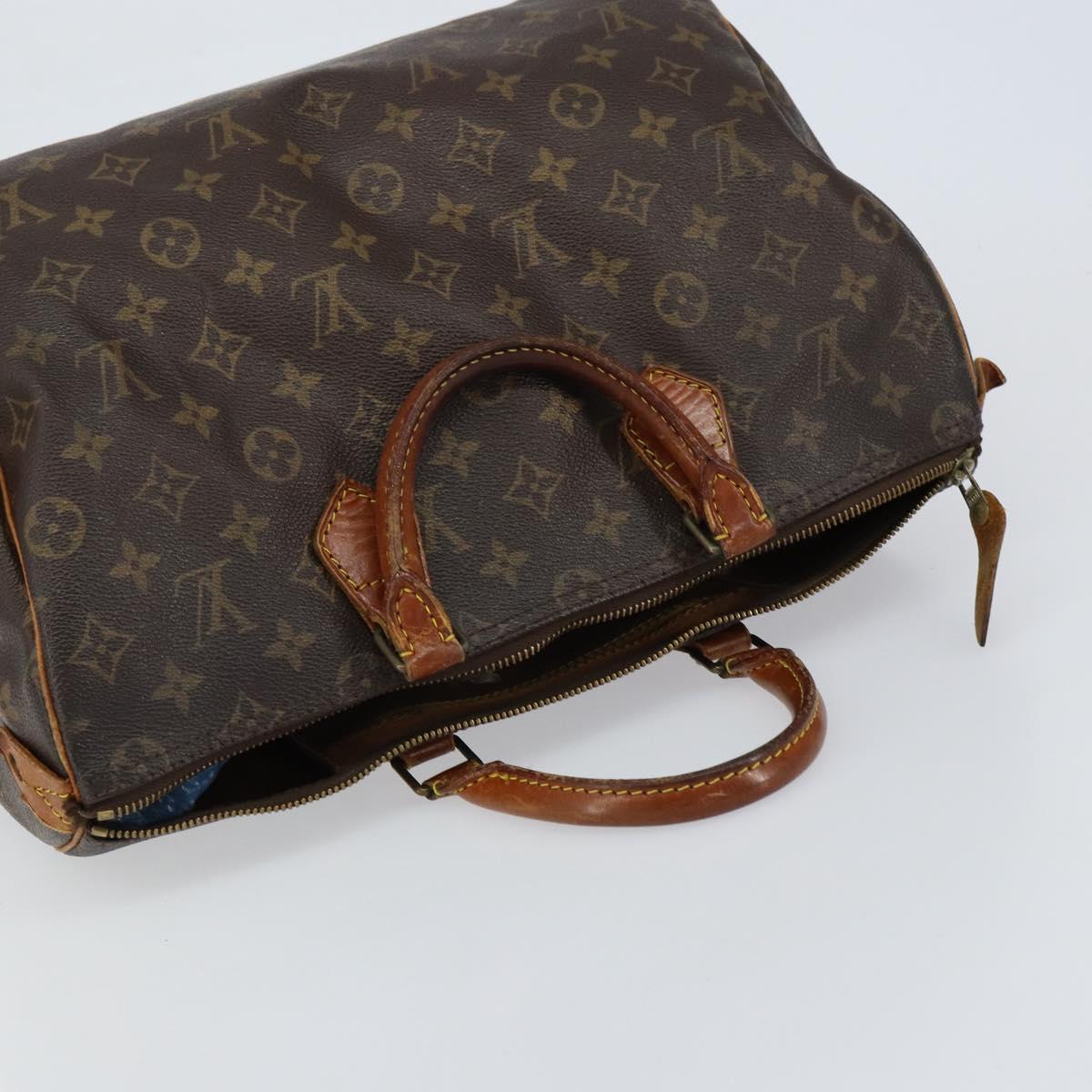 LOUIS VUITTON Monogram Speedy 35 Hand Bag M41524 LV Auth ka433