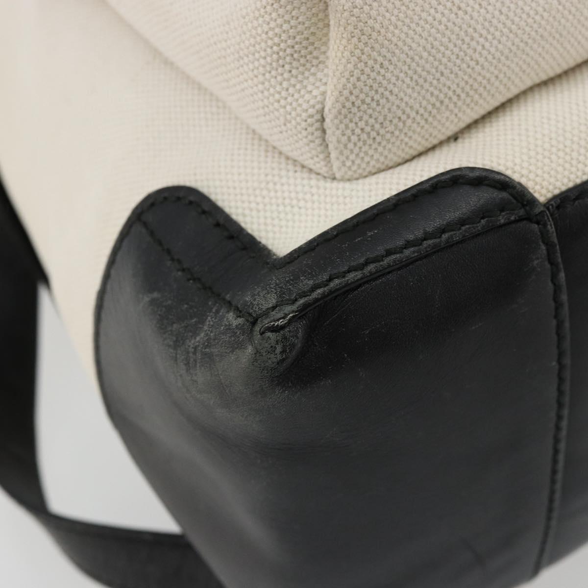 BALENCIAGA Backpack Canvas Black Silver white 409010 Auth ka4340