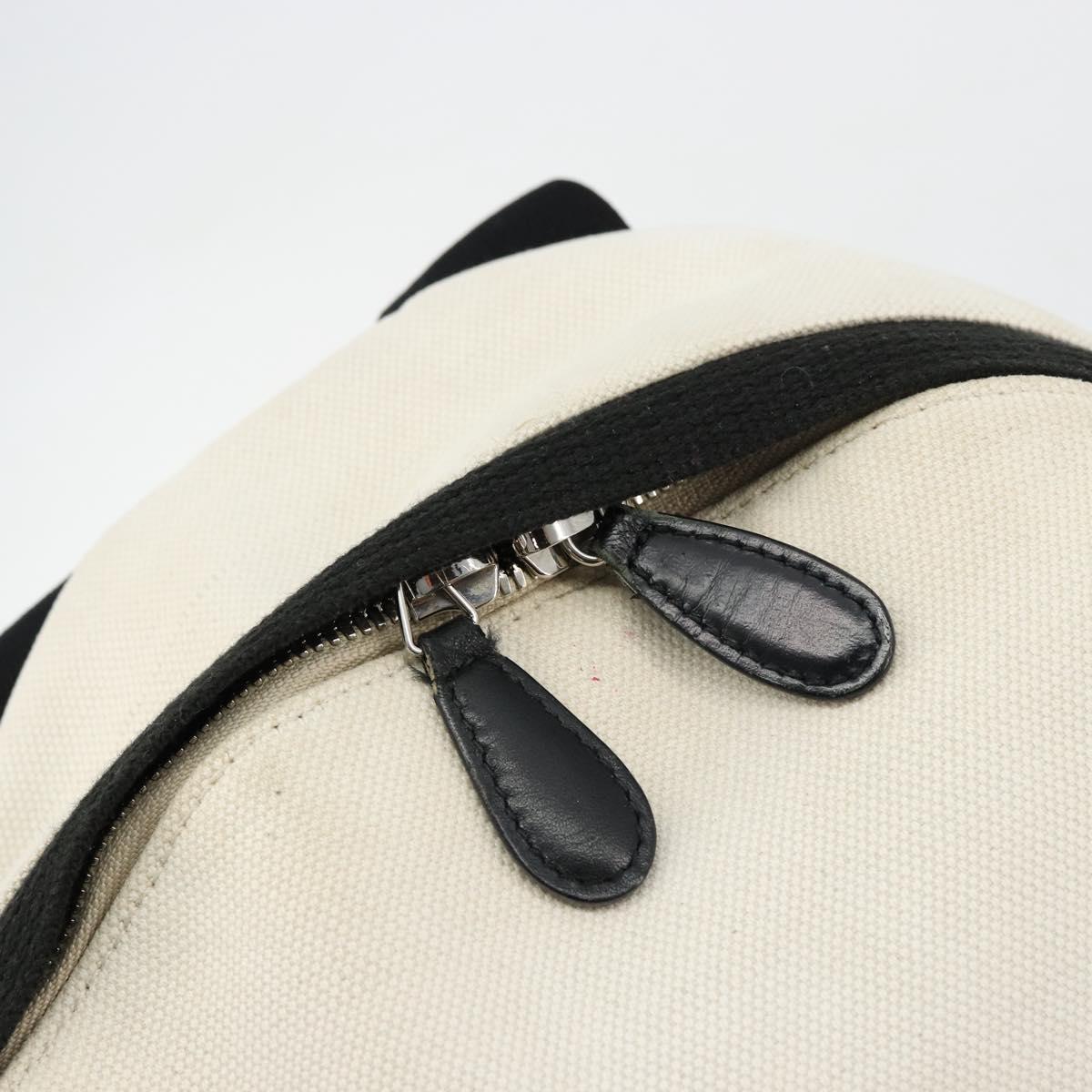 BALENCIAGA Backpack Canvas Black Silver white 409010 Auth ka4340