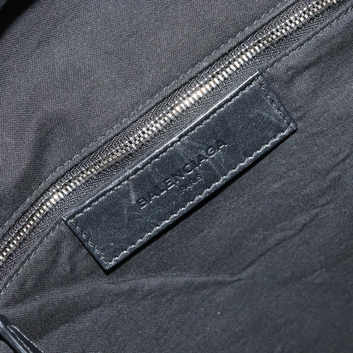 BALENCIAGA Backpack Canvas Black Silver white 409010 Auth ka4340