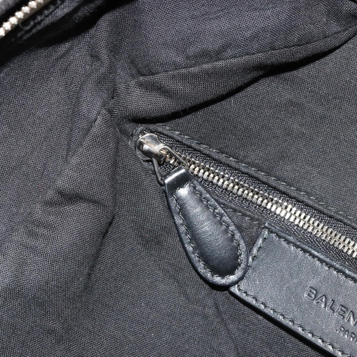 BALENCIAGA Backpack Canvas Black Silver white 409010 Auth ka4340