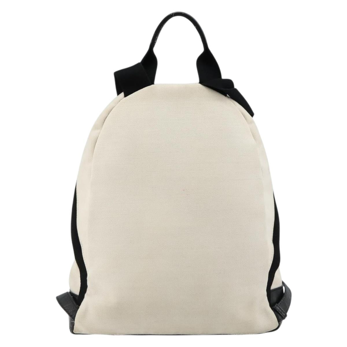 BALENCIAGA Backpack Canvas Black Silver white 409010 Auth ka4340